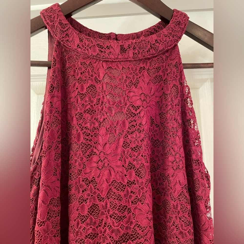 Altar’d State Halter Dress, Burgundy Size Small